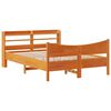 vidaXL Sengeramme med hodegavl voksbrun 150x200 cm heltre furu