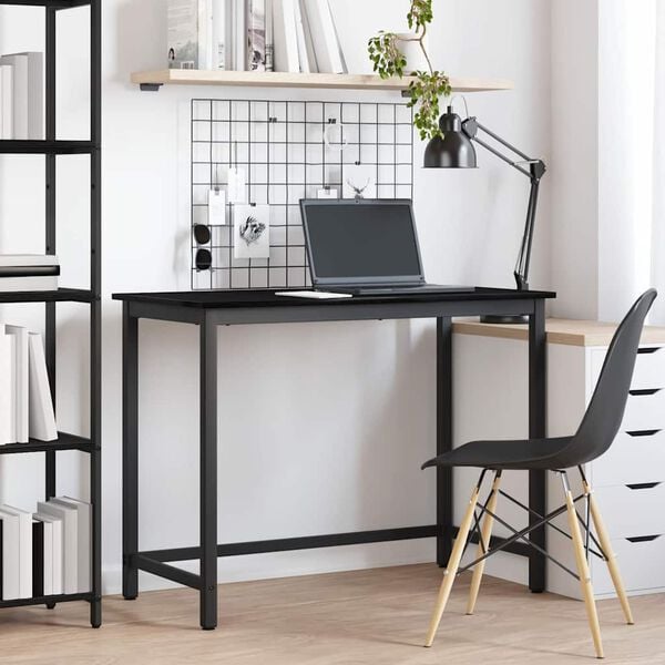 vidaXL bord Svart Eik 80 x 50 x 76,5 cm Konstruksjonsvirke og st&aring;l