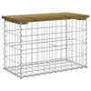 vidaXL Hagebenk gabiondesign 63x31,5x42 cm impregnert furu