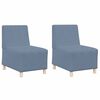 vidaXL Modul Sofa Enhet Armfri 2 pcs Blå 55 x 74 x 82 cm