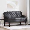 vidaXL Chesterfield Benk Svart 119.5 x 64.5 x 75 cm Kunstlær