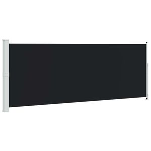 vidaXL Uttrekkbar sidemarkise 180x500 cm svart