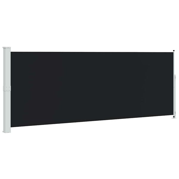 vidaXL Uttrekkbar sidemarkise 180x500 cm svart