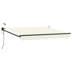 vidaXL Elektrisk Utrekkbar Markise Krem 2,5 x 2 m