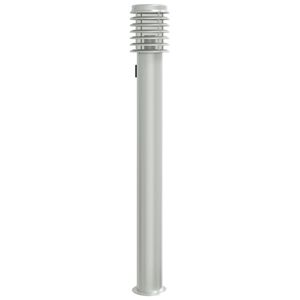 vidaXL Utend&oslash;rs gulvlampe med uttak s&oslash;lv 110 cm rustfritt st&aring;l