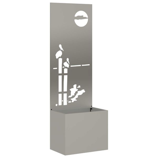 vidaXL Hagekrukke med Dekorativ Panelet Rusten 50 x 140 cm