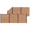 vidaXL Gjerdesett 6 stk. 965 x 186 cm WPC og Aluminium Brun