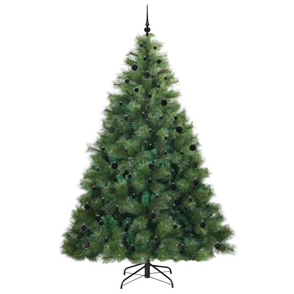 vidaXL Kunstig juletre med 300 LED med stativ gr&oslash;nn 240 cm PE og PVC