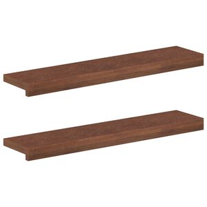 vidaXL Vinduplanker 2 stk. M&oslash;rk brun 70 x 15 x 2 cm Massivt Eiketre