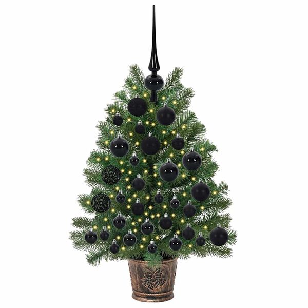 vidaXL Kunstig juletre med 150 LED med stativ gr&oslash;nn 75 cm PE og PVC