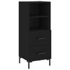 vidaXL Highboard svart 34,5x34x180 cm konstruert tre