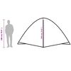 vidaXL Kuppeltelt for camping 6 personer bl&aring; vanntett