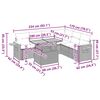 vidaXL Hagesofaer med puter 7 deler gr&aring; polyrotting akasie
