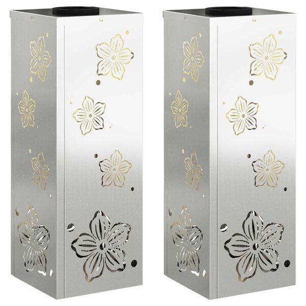 vidaXL Solenergi LED stibelys 2 pcs Galvanisert Galvanisert