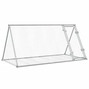 vidaXL Kaninbur s&oslash;lv 200x105x91 cm galvanisert st&aring;l