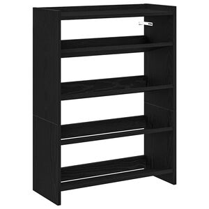 vidaXL Skohylle svart 60x25x81 cm konstruert tre