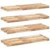 vidaXL Flytende hyller 4 stk 100x30x4 cm ubehandlet heltre akasie