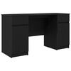 vidaXL Skrivebord Svart eik Konstruert tre 140 x 49 x 76 cm