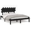 vidaXL Sengeramme svart 140x200 cm heltre