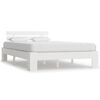 vidaXL Sengeramme med hodegavl hvit 140x200 cm heltre furu