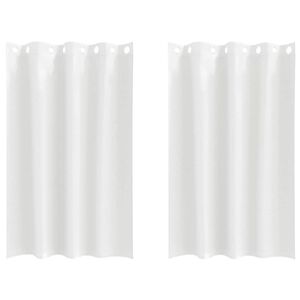 vidaXL M&oslash;rkleggende Gardiner med Ringer 2 stk. Ren Hvit 175 x 140 cm