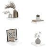vidaXL Flytende vegghyller 4 stk h&oslash;yglans hvit 23x23,5x3,8 cm MDF