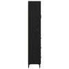 vidaXL H&oslash;yskap Veggmontert Svart Eik 69,5 x 34 x 180 cm Konstruert tre