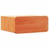vidaXL Nattbord med skuff Vokset Brun 39 x 34 x 16,5 cm Heltre furu