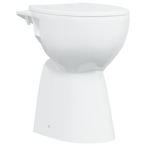 vidaXL Kantl&oslash;st toalett 7 cm ekstra h&oslash;yde Soft Close hvit keramikk