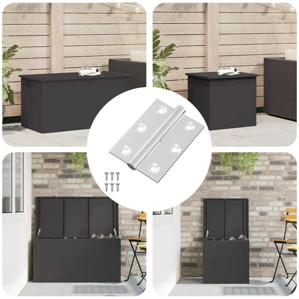 vidaXL Hingse 12 pcs s&oslash;lv 50 x 38 x 1,3 mm St&aring;l