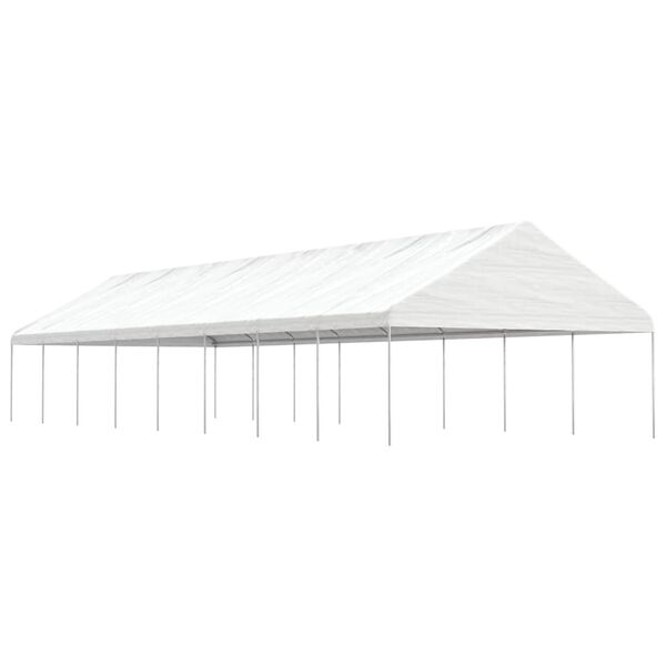 vidaXL Paviljong med tak hvit 17,84x5,88x3,75 m polyetylen