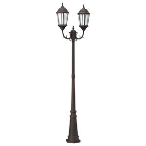 vidaXL Hage Lys Bronse 68 x 20 x 235 cm Aluminium og glass