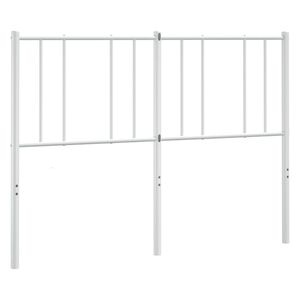 vidaXL Utskiftbar sengegavl i metall hvit 120 cm