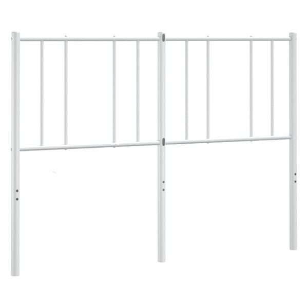vidaXL Utskiftbar sengegavl i metall hvit 120 cm