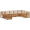vidaXL Seksjonssofa Sett 7 pcs Naturlig Solid akasietre