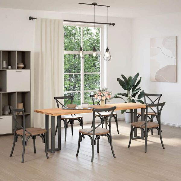 vidaXL Konsollbordben T-formet 2 stk antrasitt 38x25x(72-73) cm st&aring;l