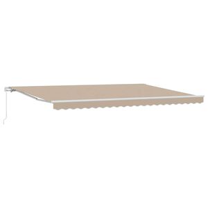 vidaXL Markise Beige 500 x 300 x 165 cm Polyester og Metall