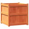 vidaXL Hageplantekasse voksbrun 60x60x60 cm heltre furu