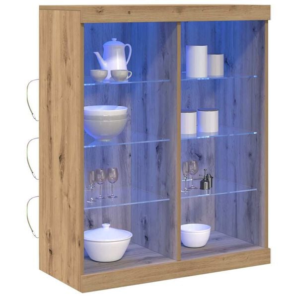 vidaXL LED sideboard Artisan Eik 41 x 37 x 100 cm Konstruert tre