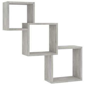 vidaXL Vegghyller kubeformet betonggr&aring; 68x15x68 cm konstruert tre
