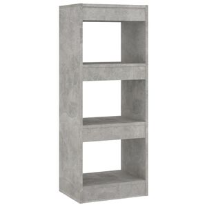 vidaXL Bokhylle/romdeler betonggr&aring; 40x30x103 cm konstruert tre