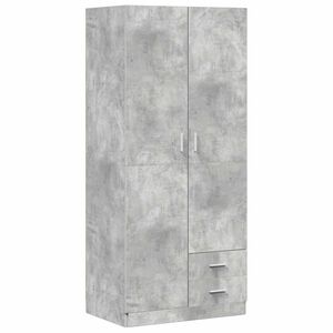 vidaXL Garderobe betonggr&aring; 80x52x180 cm konstruert tre
