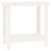 vidaXL Arbeidsbenk hvit 80x50x80 cm heltre furu