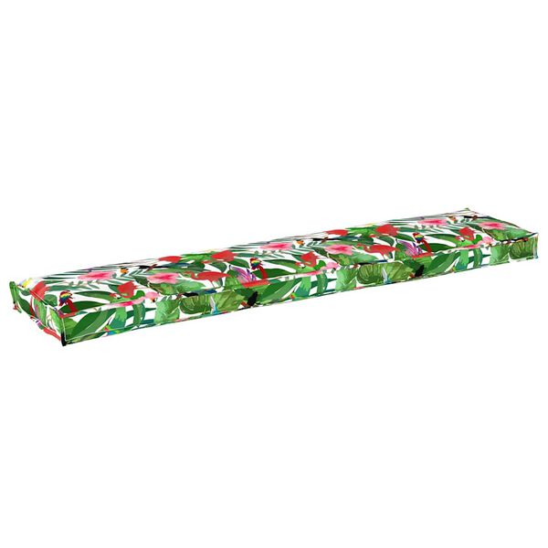 vidaXL Pallpute Blomster Tropisk jungel 180 x 40 x 8 cm Oxford-stoff
