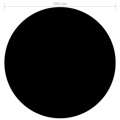 vidaXL Bassengtrekk svart 455 cm PE
