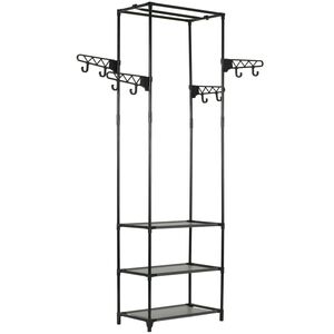 vidaXL Klesstativ st&aring;l og ikke-vevd stoff 55x28,5x175 cm svart