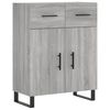vidaXL Highboard grå sonoma 69,5x34x180 cm konstruert tre