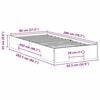 vidaXL Gulvbedramme med lagring Hvit 80 x 200 cm Heltre furu