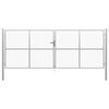 vidaXL Hageport galvanisert st&aring;l 400x150 cm s&oslash;lvfarget