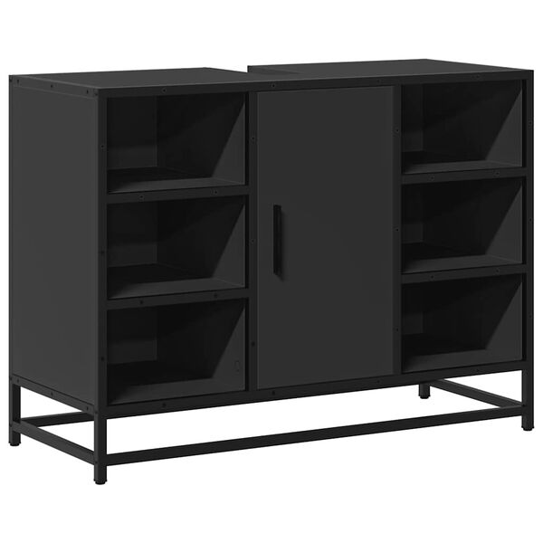 vidaXL Servantskap svart 80x33x60 cm konstruert tre